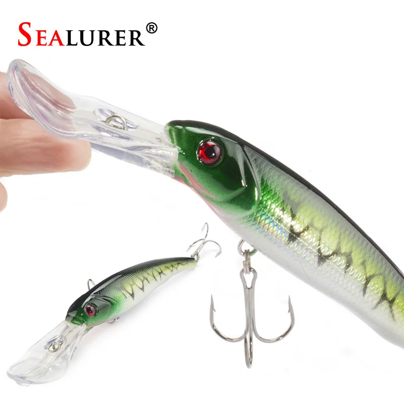 SEALURER 1 قطعة كبيرة تعويم أسماك الاصطناعي البلاستيك العميق غواص طُعم صلب 16.5cm27.4g الصيد إغراء Crankbait SEALURER 1 قطعة كبيرة تعويم أسماك الاصطناعي البلاستيك العميق غواص طُعم صلب 16.5cm27.4g الصيد إغراء Crankbait