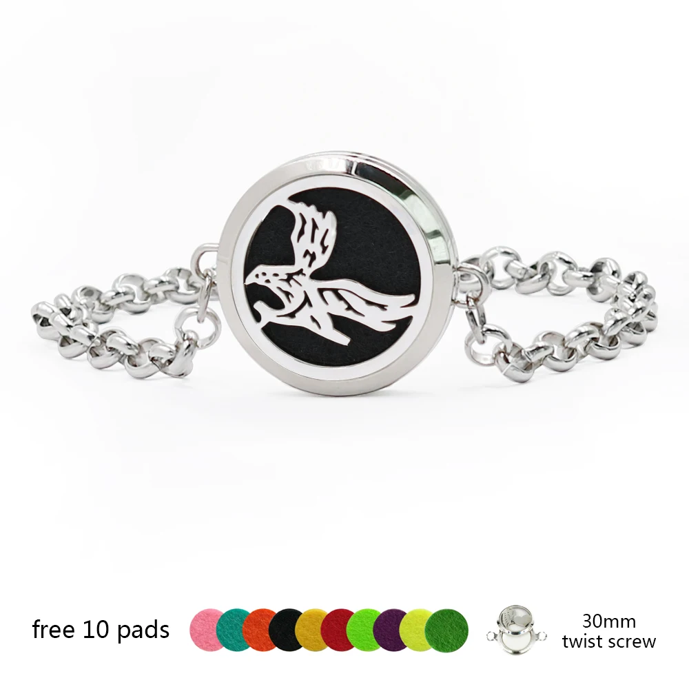 Eagle Bracelets Stainless Steel Perfume Diffuser Locket Bracelet Screw Bangle | Украшения и аксессуары