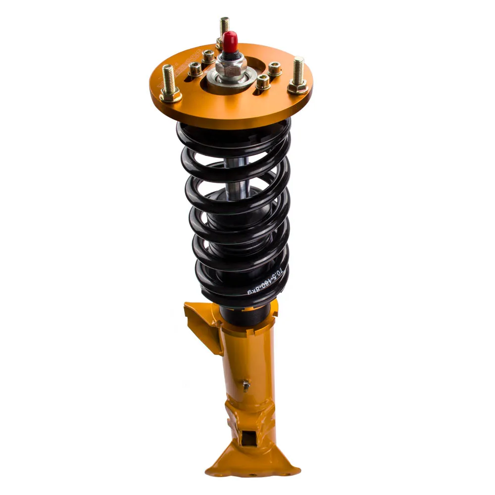  4pcs Coilover Suspension Damper Spring Front Rear Absorber 24 Way Damper Height Adjustable Coilover
