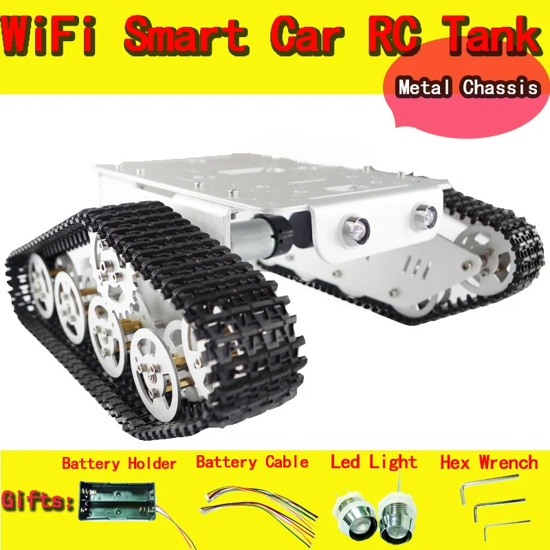 

RC Robot Tank Car Chassis Crawler for arduino Tracked Caterpillar Track Chain Vehicle Mobile Platform Tractor DIY RC Toy