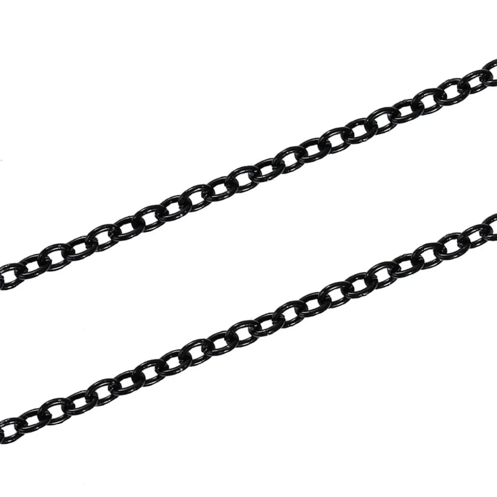 DoreenBeads Iron Based Alloy Black Link Cable Chain Findings Fashion DIY Jewelry Making Components 3x2.5mm( 1/8" x 1/8") 10 M |