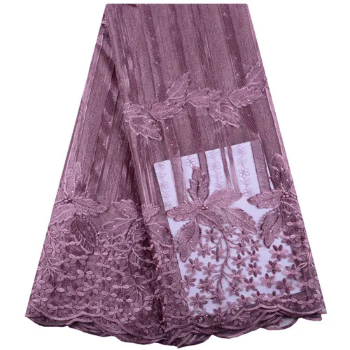 Лук Цвет Африканский камни кружево ткань высокое качество кружева французский чистая ткань вышивка кружева ткани для нигерийские вечерние платье Y1430 - Цвет: As Picture7