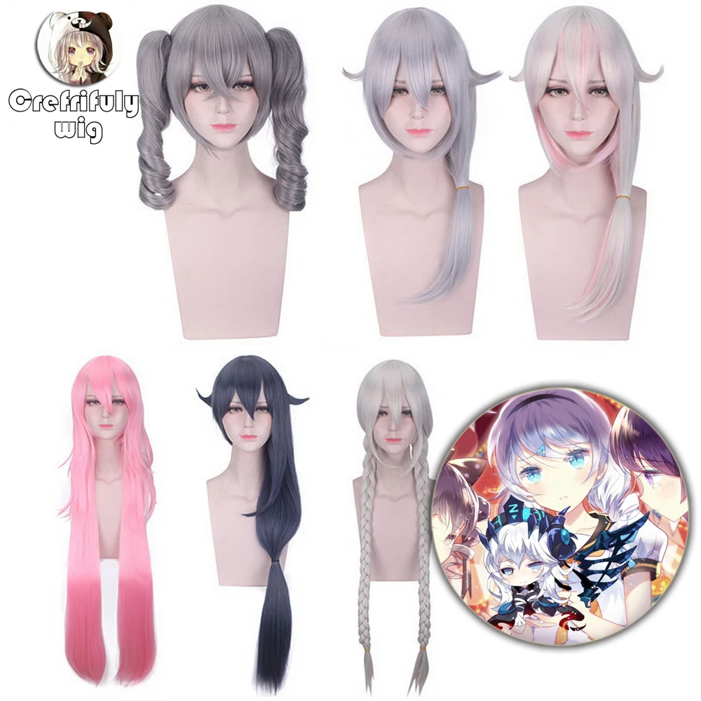 Парик для косплея Honkai Impact 3 с длинными искусственными волосами плетения конского