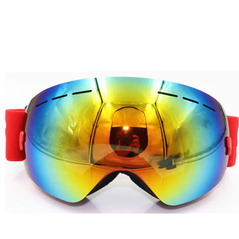 Esquí, Snowboard gafas UV400 grande esférico gafas de visión nocturna de las mujeres de los hombres de nieve máscara de una sola capa gafas Esqui gafas