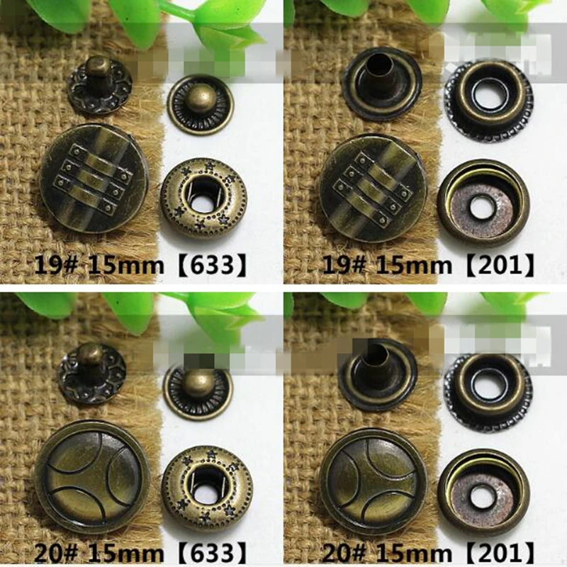 15 мм круглый Ретро Бронзовый металлический пряжка кожаный мешочек ручного изготовления аксессуары для шитья одежды