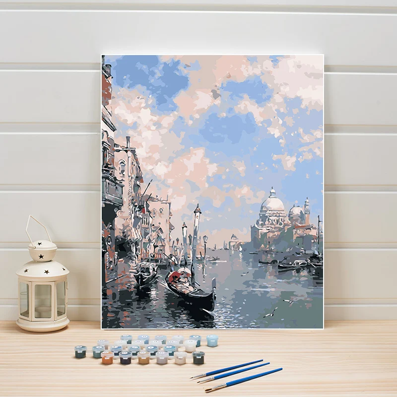 

Paint Oil Painting By Numbers On Canvas Landscape DIY Pictures For Living Room Wall Wedding Home Decoration Creative Arts Crafts