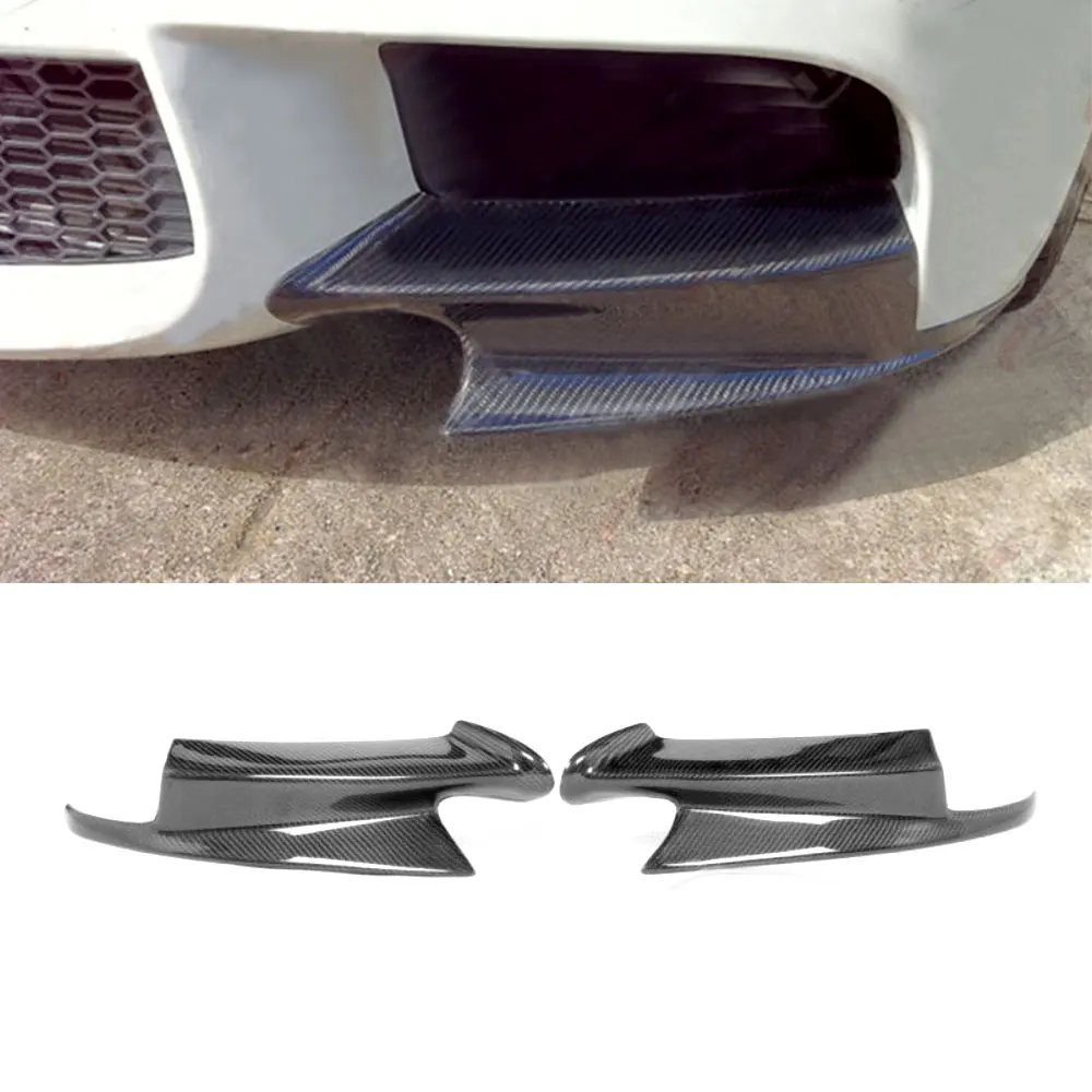 Carbon Fiber Car Front Bumper Lip Splitters Aprons spoiler For BMW 3 Series E90 E92 E93 M3 2005- Car styling