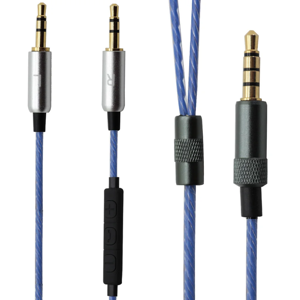 Blue Audio Cable For Sol Republic Master Tracks Hd V8 V10 12 X3 Headphones Replacement Cables