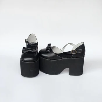 

Princess sweet lolita shoes Summer fashion thick sponge cake custom casual women muffin bow tie round head shoes an1408