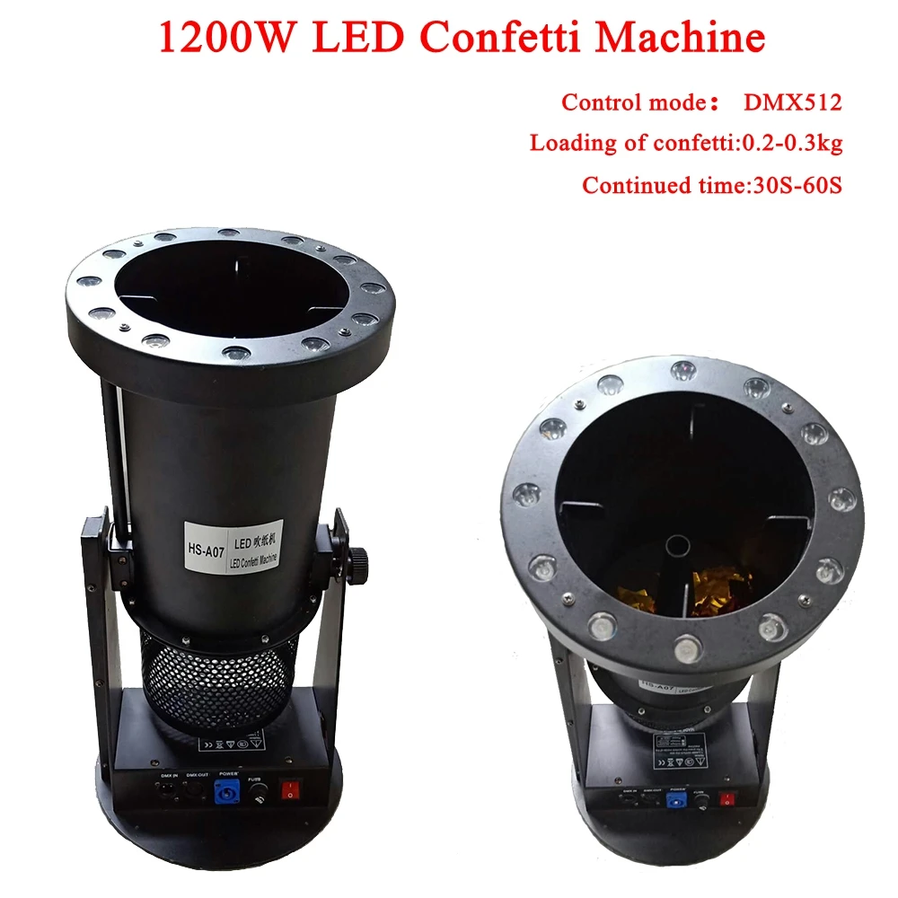 Free Shipping High quality 1200W Led Wedding Confetti Cannon Machine