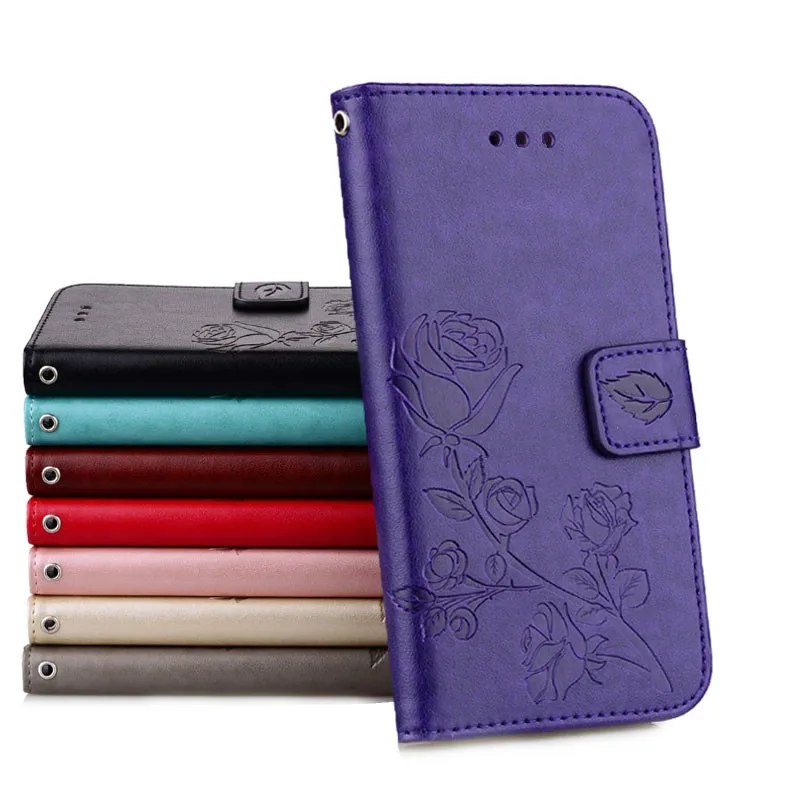 Роскошный кожаный чехол-книжка из искусственной кожи+ Чехлы-бумажники для samsung Galaxy S9 S8 плюс S7 S6 край S5 neo J3 J5 J7 Pro J1 A3 A5 grand prime - Цвет: Фиолетовый