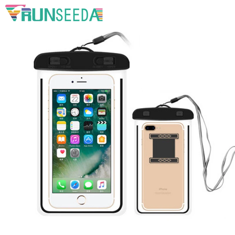 Runseeda сумка для плавания водонепроницаемые наручные чехлы для мобильного телефона сумка для мобильных телефонов с сенсорным экраном чехол для серфинга дайвинга на пляже
