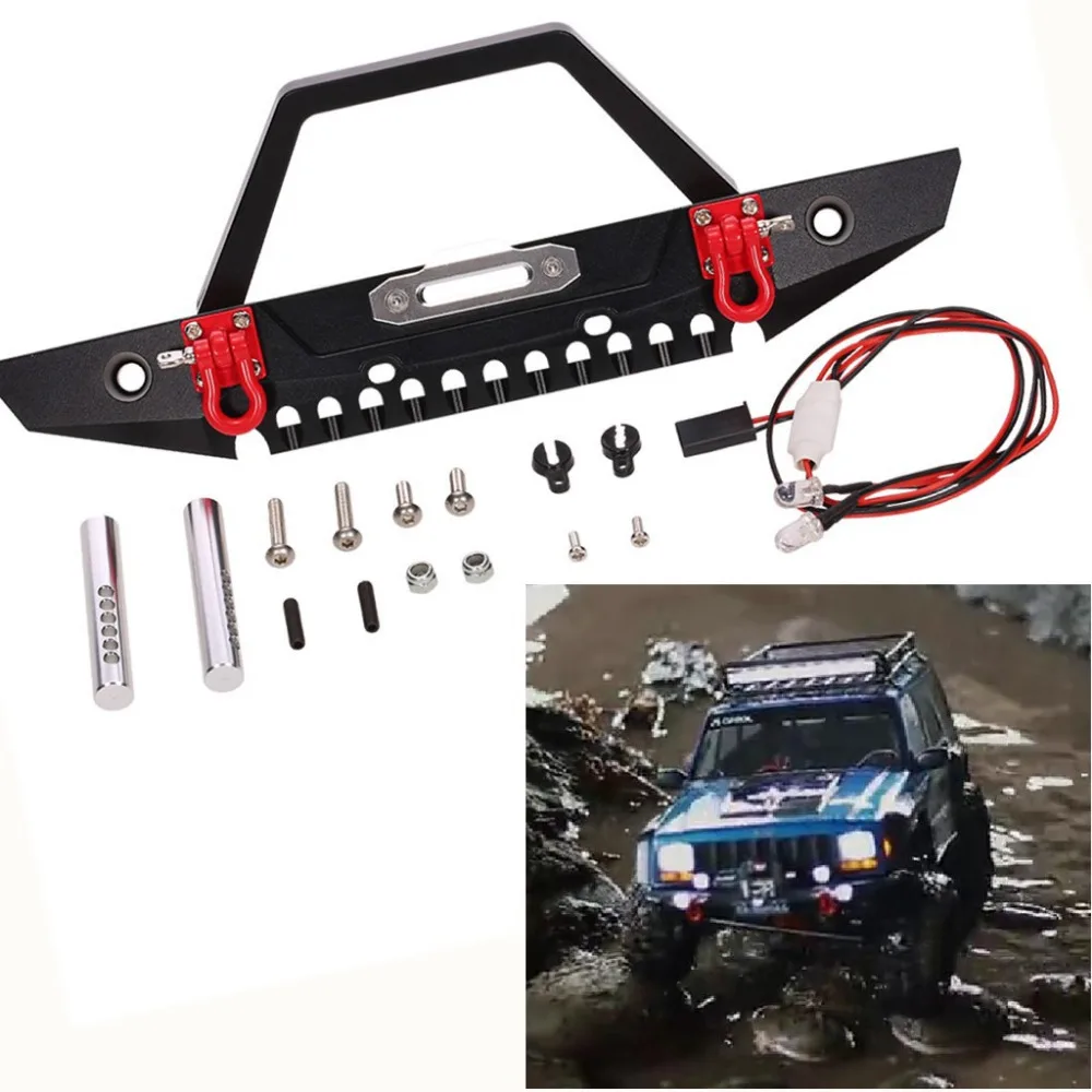 Металлический передний бампер светильник кой для 1/10 RC Crawler Car Axial SCX10 90046 Traxxas TRX 4