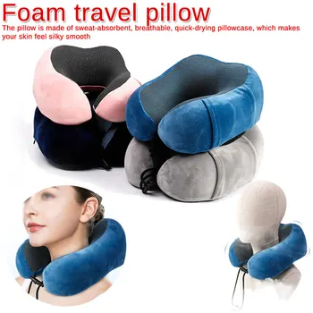 

U Shaped Travel Pillow Neck Pillow Travel pillow for Airplane Flight Foam particles Pillow for travel Healthcare Bedding