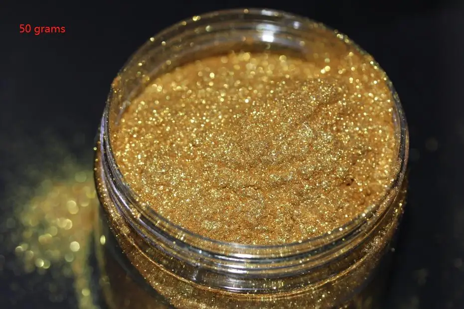 Золотой Алмазный сыпучий хайлайтер пыль Пигмент Порошок для косметики нейл-арта, смолы ремесло, мыло, свечи, сделай сам очень красивые - Цвет: 50 grams
