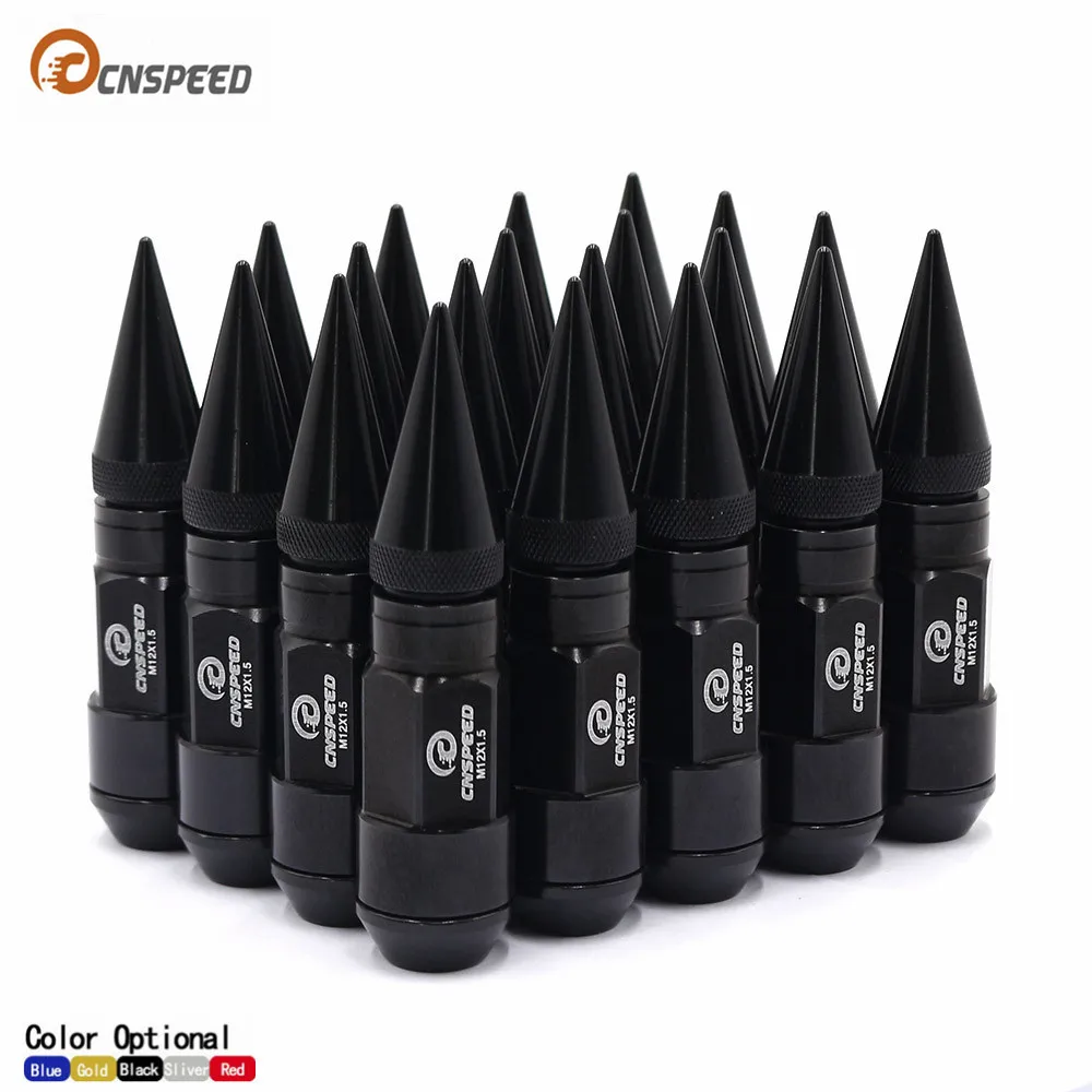 

High quality Aluminum Wheel Nuts 93MM Extended Tuner Wheel Lug Nuts With Spike For Wheels Rims M12X1.5 YC101152