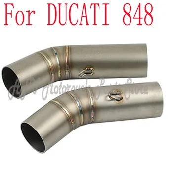 

For DUCATI 848 Motorcycle Accessories Exhaust Middle Connect Pipe Stainless Steel Link Pipe For DUCATI 848