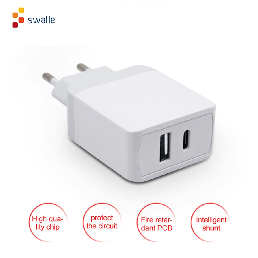

Swalle 5V 2A 2 Port USB Charger Mobile Phone EU Plug Travel Wall Charger Adapter For iPhone iPad Samsung Xiaomi Phone Charger