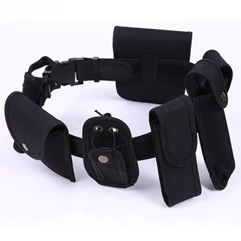 

8 In 1 600D Oxford Cloth Outdoor Tactical Belt 2018 New Black Fanny Pack Tactical Belt for Military Molle Bag Camping Pouch