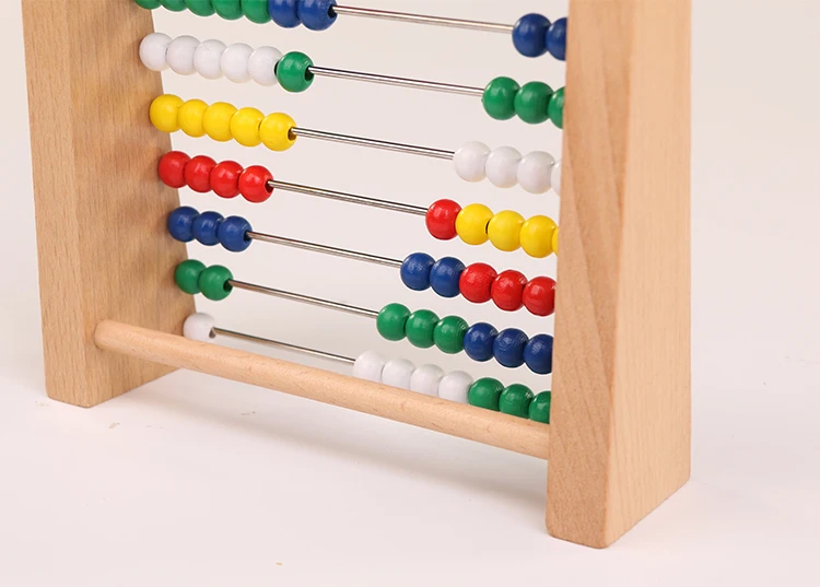 Logwood деревянные abacus детские математические игрушки бусины цвета радуги классические счеты Monterssori деревянные игрушки Раннее развитие развивающие