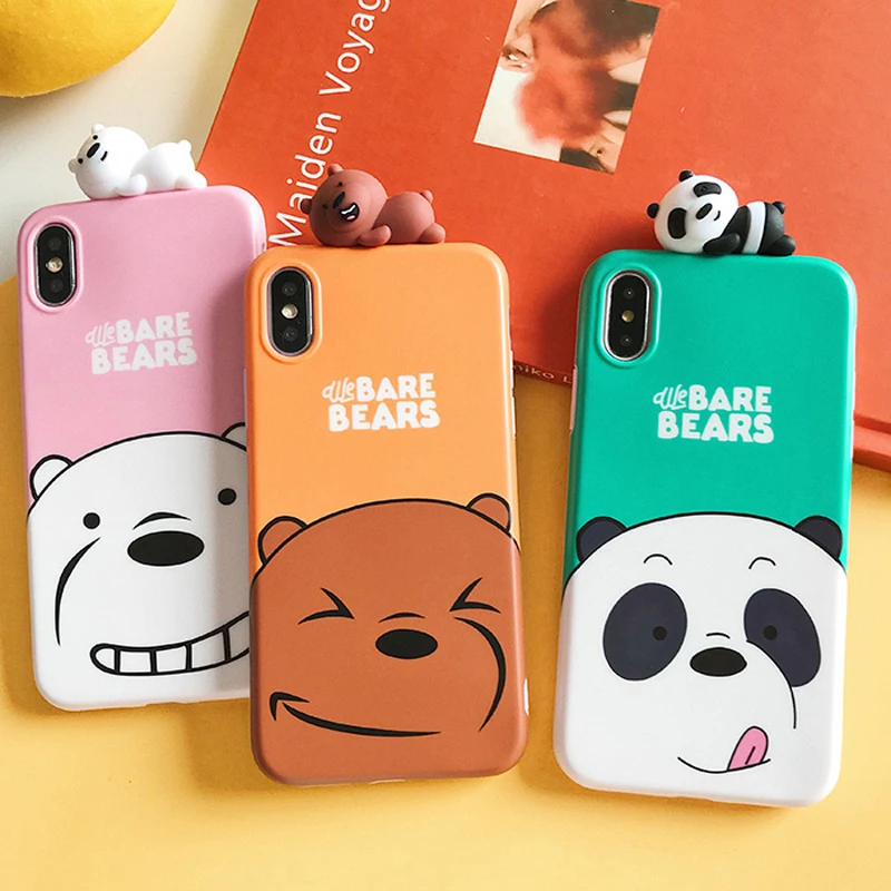 Чехол для телефона с объемным изображением медведя из мультфильма Abbery brothers iphone X