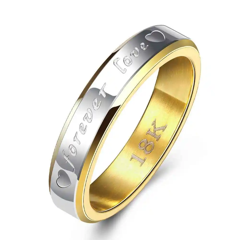 2018 new Lovely silver plated couple rings for women Forever Love Women's aliancas joyas aneis feminino