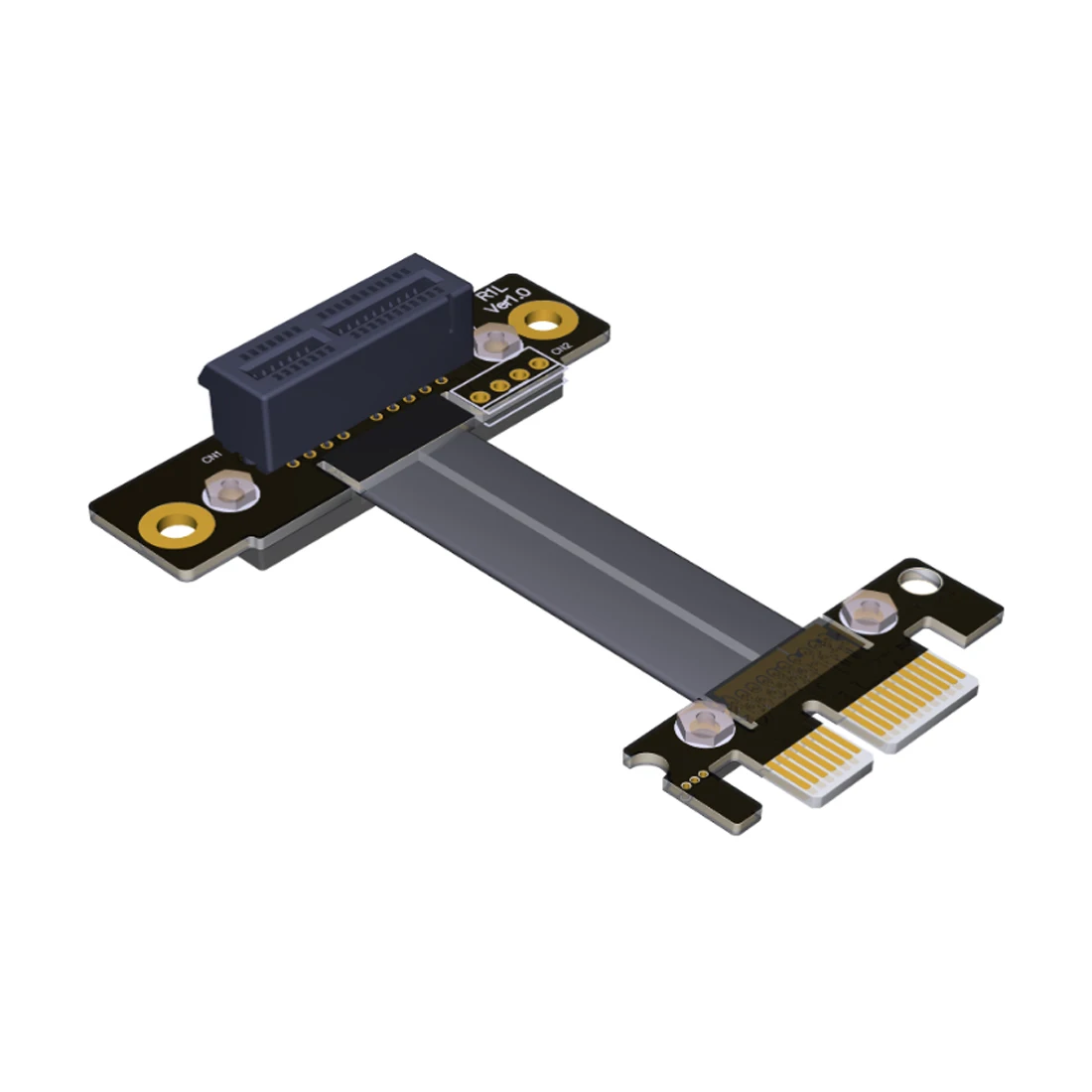 Удлинительный кабель PCIe 3 0x1 to x1 с прямым углом 90 градусов высокоскоростная шина