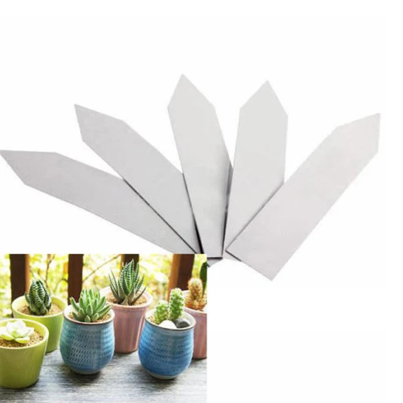 Garden Plant Pot Markers Plastic Stake Tags Yard Court Nursery O3E5 Label V7Z9