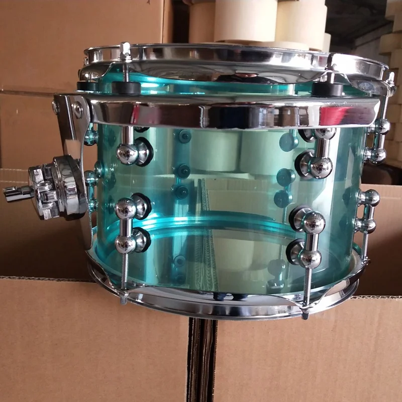 

10X8 inch acrylic snare drum with mounting bracket