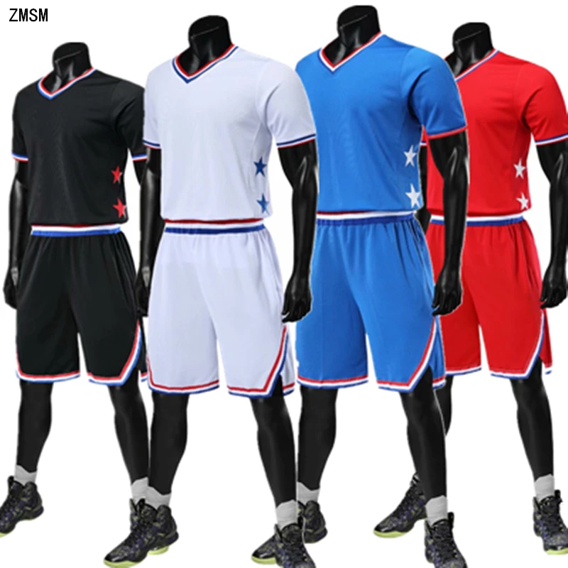 ZMSM Short Sleeve Basketball Jersey Set 