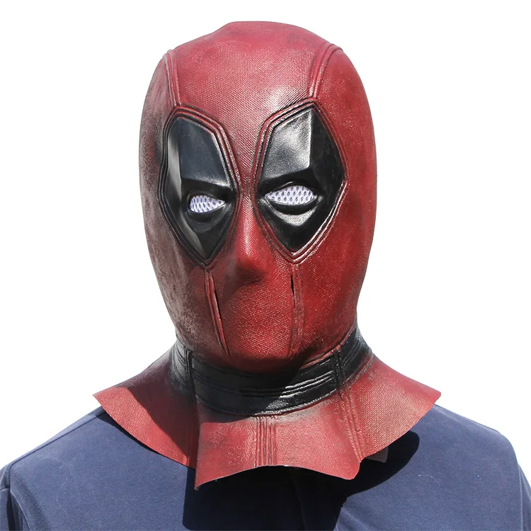 

Deadpool 2 Marvel Deadpool Masks Halloween Cosplay Costume Props Superhero Movie Deluxe Latex Mask Full Face Mask Helmet