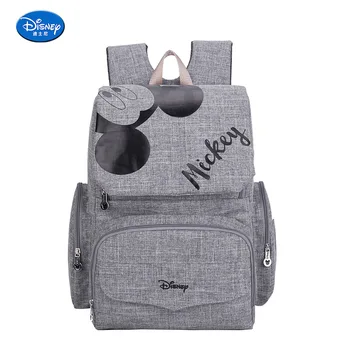 

Disney Diaper Bag Backpack USB Bottle Insulation Bags Minnie Mickey Big Capacity Travel Oxford Feeding Baby Mummy Handbag