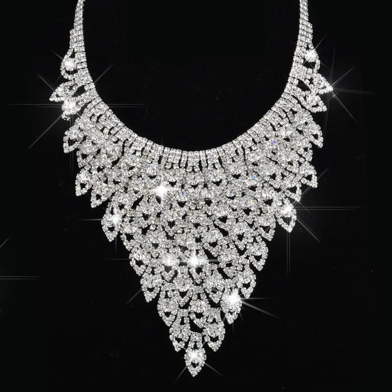 

Silver flake zinc alloy with pendant Jewelry Sets For Women indian bridal jewelry sets necklaces pendants giftfor halloween#N142
