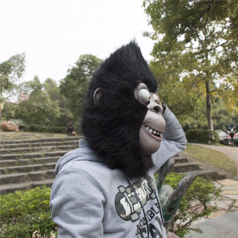 2016 Movie Sing Cosplay Gorilla Johnny Latex  Mask Gorilla Animal Mask Halloween Party (5)