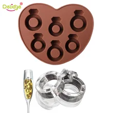 Delidge 1 шт. кольцо с бриллиантом форма для шоколада сделай сам фруктовый сахар пудинга на день рождения форма для выпечки, формочка DIY кондитерские ледяной бар инструмент для выпечки