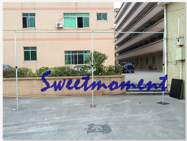 

3m high by 6m wide Good Quality Aluminium Pipe with telescopic rod/pole Expandable Backdrop Stand for Wedding Drape