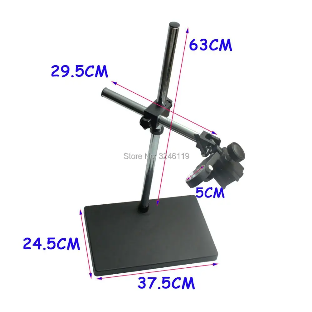 Большой размер промышленный видео монокулярный микроскоп держатель камеры диаметр 50 мм Вращающийся Кронштейн лабораторная скамейка 10X-180X объектив