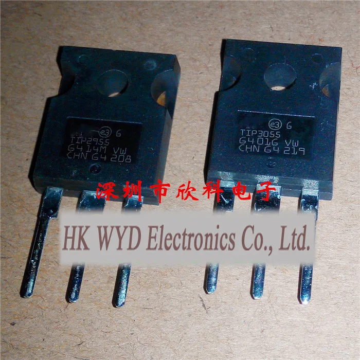

Free shipping 10pcs/lot TIP2955 TIP3055 transistor pair tube TO-247 new original 5PCS+5PCS