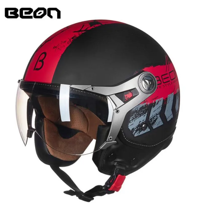 BEON мотоциклетный шлем Chopper 3/4, винтажный шлем с открытым лицом, мотоциклетный шлем, шлем для мотокросса, мотоциклетный шлем для скутера