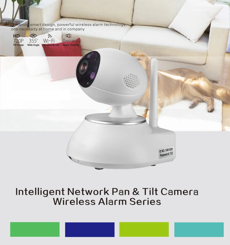 Intelligent Network Pan & Tilt HD IP Camera with Wireless Alarm Push to Vcare Wireless Smart Home Alarm Security System Free APP_2