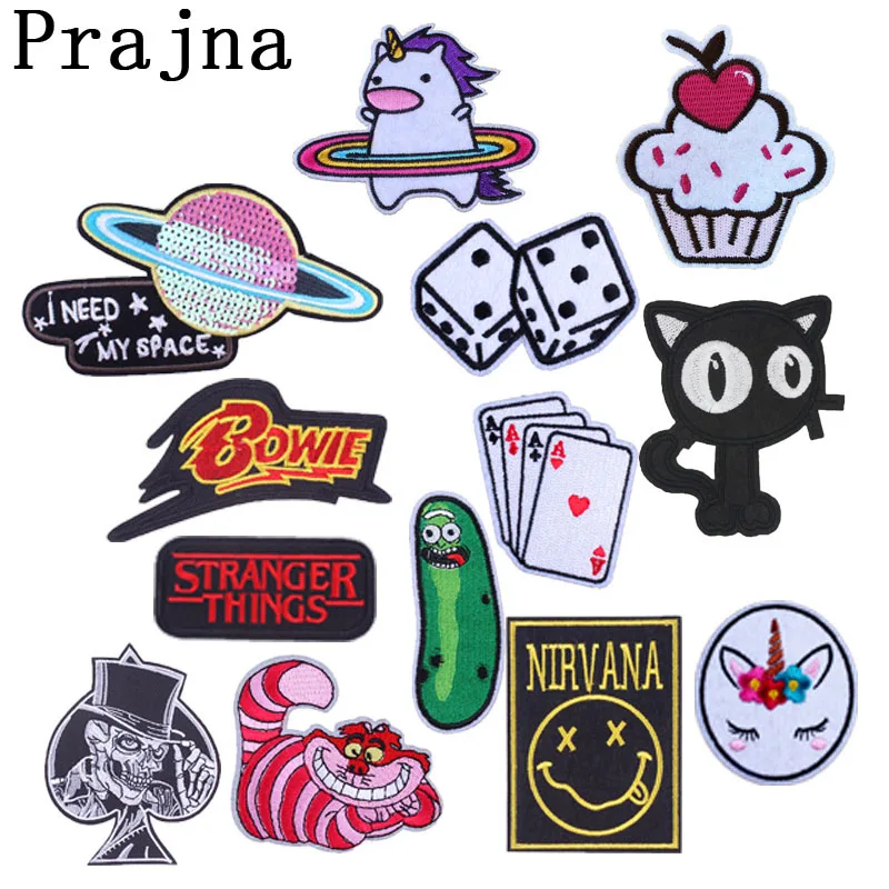 

Prajna Unicorn Rick And Morty Patch Strange Things Iron On Patches Embroidered Patches Hot Sale Apply To Cloth Applique StickerF