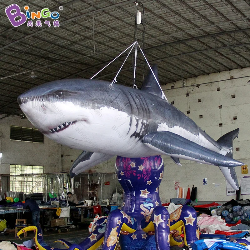 Free Shipping 16ft Giant Inflatable Shark For Ocean Theme Party 