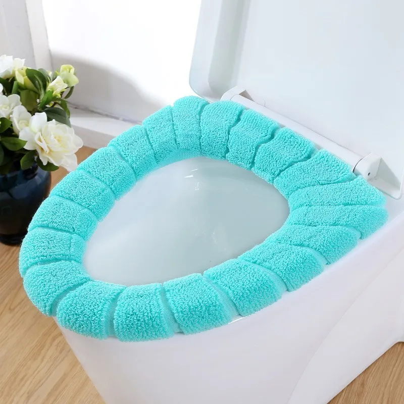 Полиэфирное покрытие для сиденья унитаза для ванной, толстое моющееся удобное защитное покрытие для унитаза, эластичное многоразовое покрытие для унитаза - Цвет: Light Green