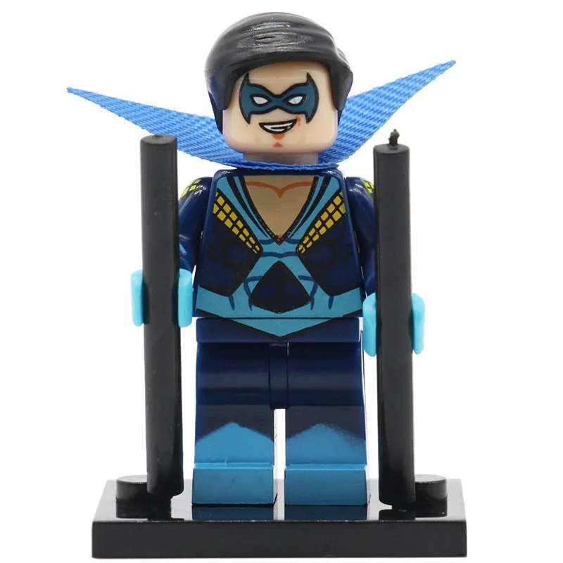 

POGO MOC Nightwing Mini Dolls PG217 Single DC Super Heroes Bricks Building Blocks Model Sets Children Gifts Toys Drop Shipping