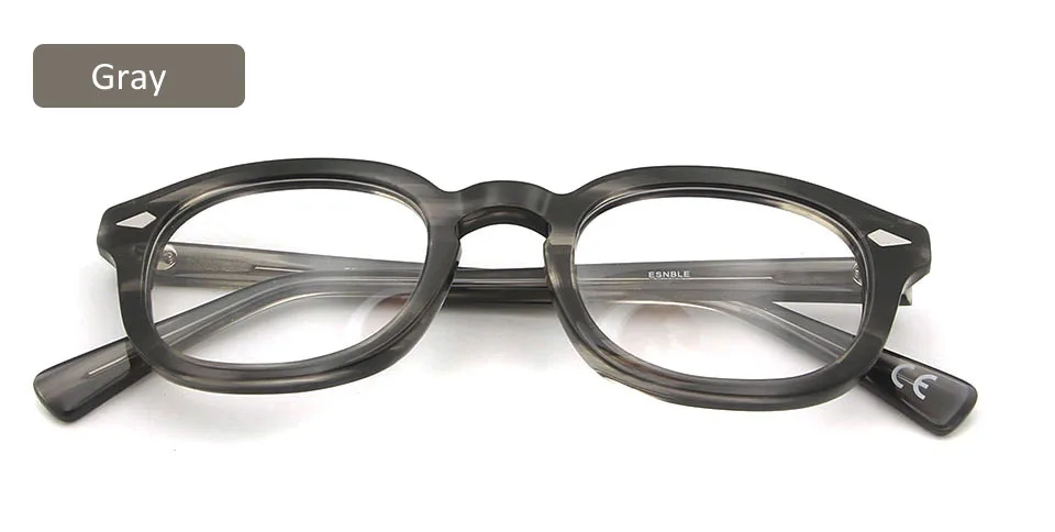 SORBERN ацетатные ретро оптические очки, оправа для мужчин, винтажные оправы для очков, круглые очки, прозрачные очки для женщин, Oculos De Grau Feminino - Цвет оправы: eyeglass gray