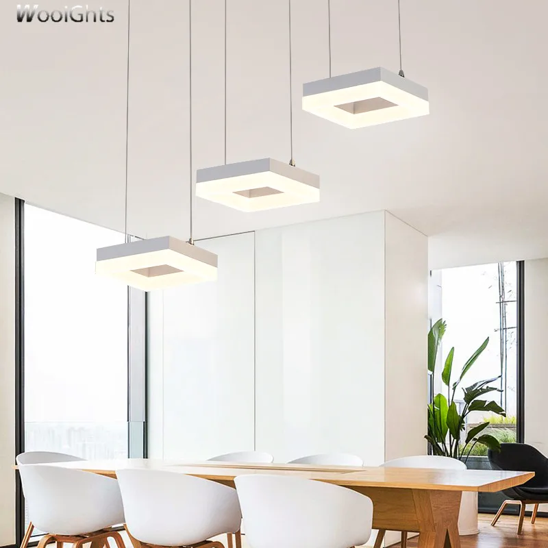  Wooights Suspension Hanging Modern Led Pendant Lights For Dining Room Bar suspension luminaire susp - 32890725788