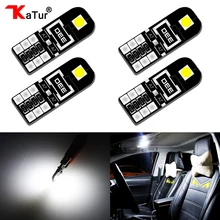 Katur 4 шт. T10 W5W Canbus лампа 3030 SMD Светодиодная лампа для освещения салона автомобиля для Mitsubishi Outlander Lancer 10 9 Galant ASX Pajero Sport L200