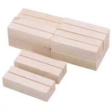 Tarjetero de madera de pino, soporte de mesa de madera, números, fiesta, boda, tarjeta con nombre para mesa, 10 Uds., 6,7x2,5x1,8 cm