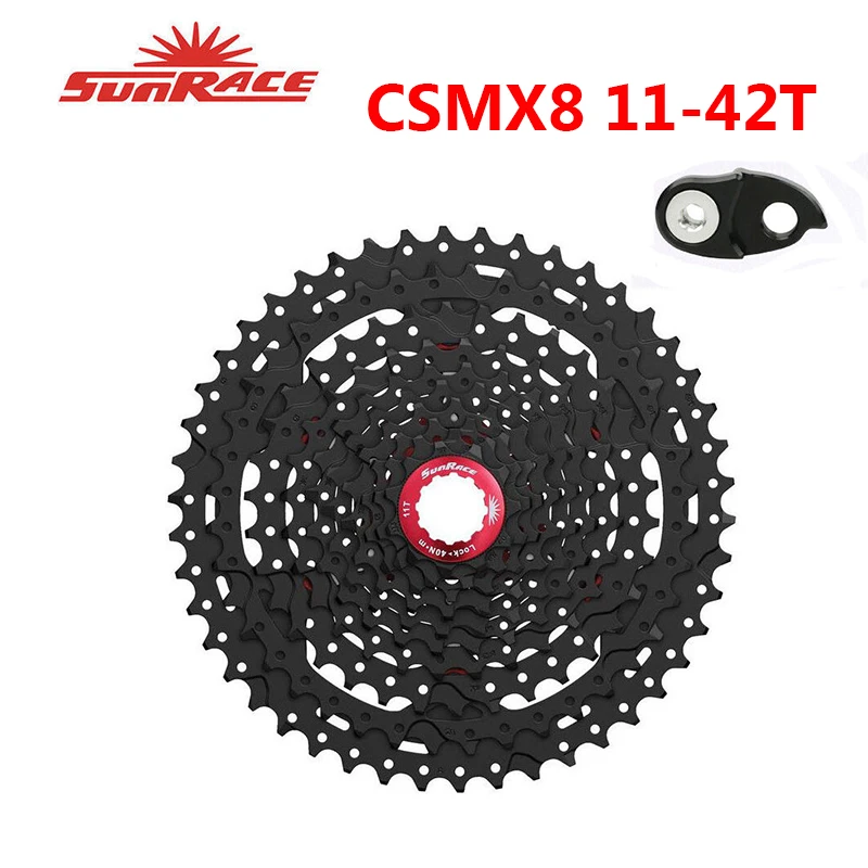 Sunracing CSMS8 CSMX8 11 скоростей кассета широкое соотношение горный велосипед свободного хода велосипедные карты Тип маховик 11-40T 11-42T 11-46T - Цвет: 11S-X8-Black-11-42T