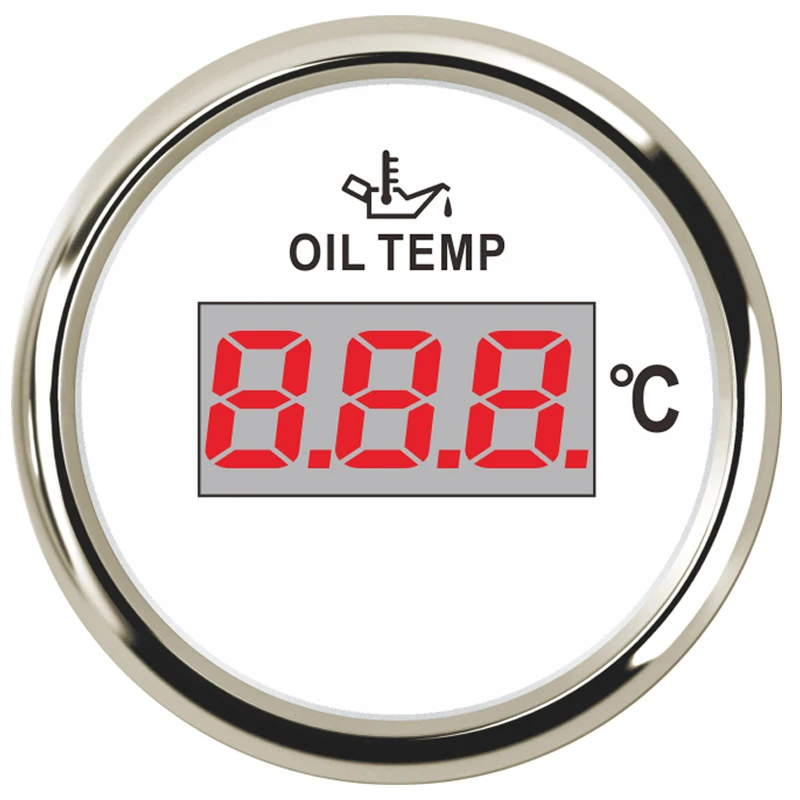 " 52 мм Датчик температуры масла индикатор 50-150 градусов для авто мотоцикла автомобиля лодки яхты Цельсия 12 В 24 В светодиодный указатель